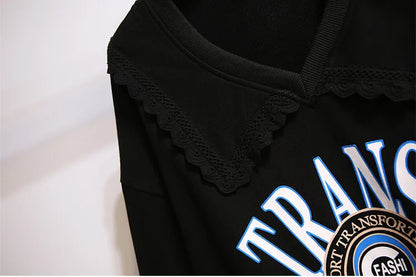 150Kg Plus Größe frauen Herbst Faul Stil Puppe Kragen Sweatshirts Fehlschlag 157cm 6XL 7XL 8XL 9XL 10XL lose Dünnen Langen Ärmeln Top.