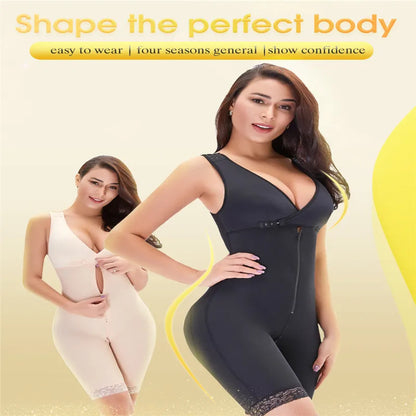 Zip Waist Lace Slimming Shaper Corset Control Shapewear Butt Lifter Strap Body Shaper Underwear Bodysuit Women Plus Size S-6xl.