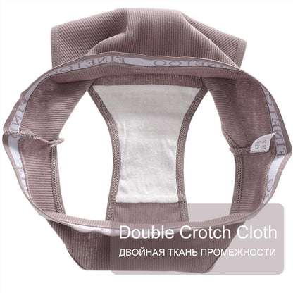 FINETOO 3PCS/Set Women's Underwear Cotton Panty Sexy Panties Female Underpants Solid Color Panty Intimates Women Lingerie M-2XL