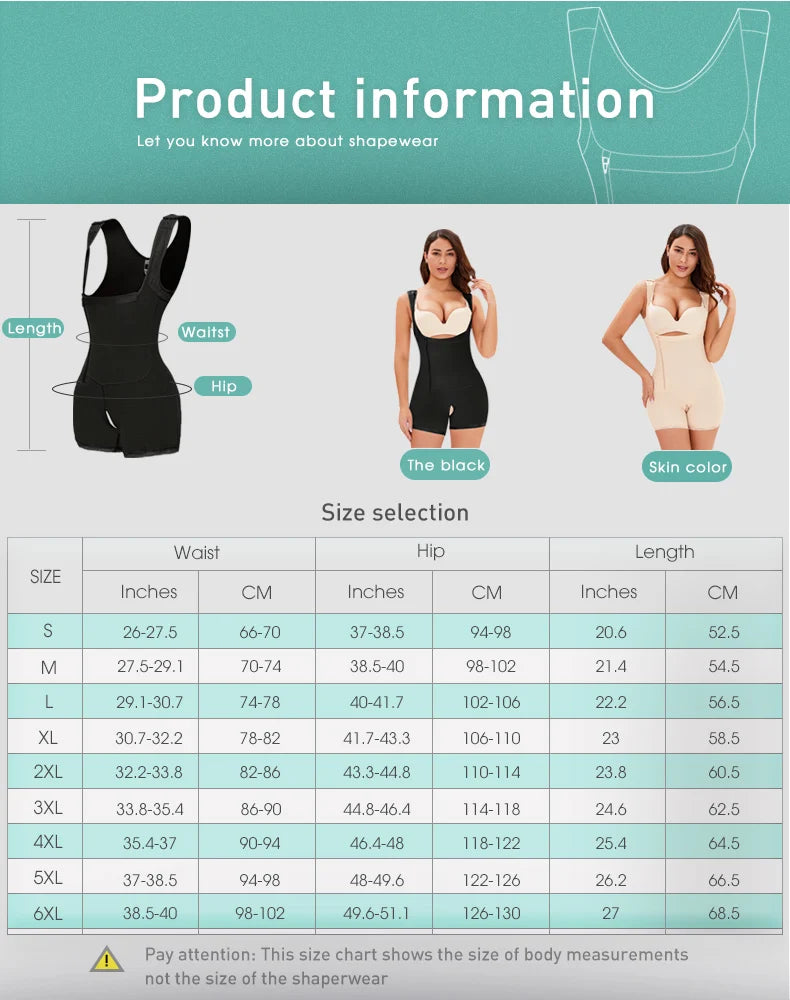 Women Full Body Shapewear Open-Bust Underwear Waist Trainer Corset Seamless Slimming Bodysuit Butt Lifter Plus Size 6XL.