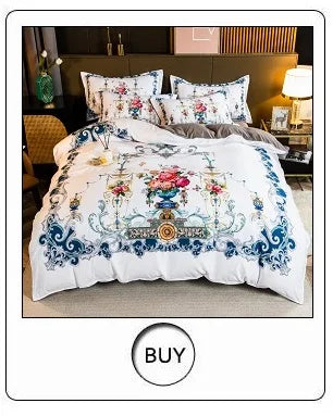 Luxury Satin Jacquard Egyptian Cotton 4/6/10Pcs European Palace Wedding Bedding Set Silky Duvet Cover Set Bed Sheet Pillowcases