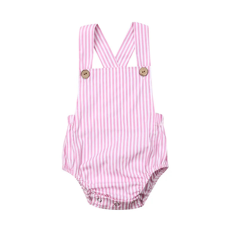 11 farbe Neugeborene Jungen Mädchen Body Sommer Taste Overall Striped Beiläufige Sleeveless Backless Solide Outfits Kleidung