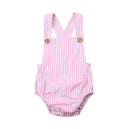 11 farbe Neugeborene Jungen Mädchen Body Sommer Taste Overall Striped Beiläufige Sleeveless Backless Solide Outfits Kleidung