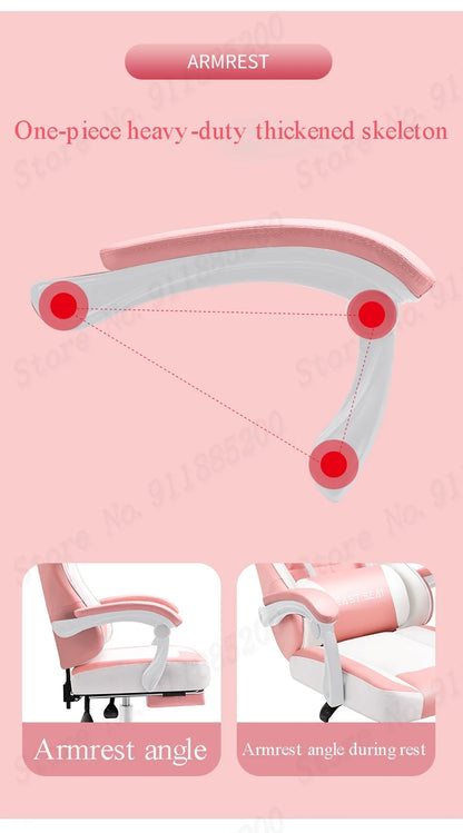 Mode Neue Rosa Computer Stuhl Office Home Mädchen Schlafzimmer Lift Stuhl Rotierenden Gaming Stuhl Anker Live-Spiel Stuhl Liege