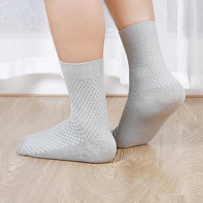 10 Pairs High Quality Bamboo Fiber Men's Socks Business Breathable Deodorant Compression Socks Men Long Big Size EUR 38-46.