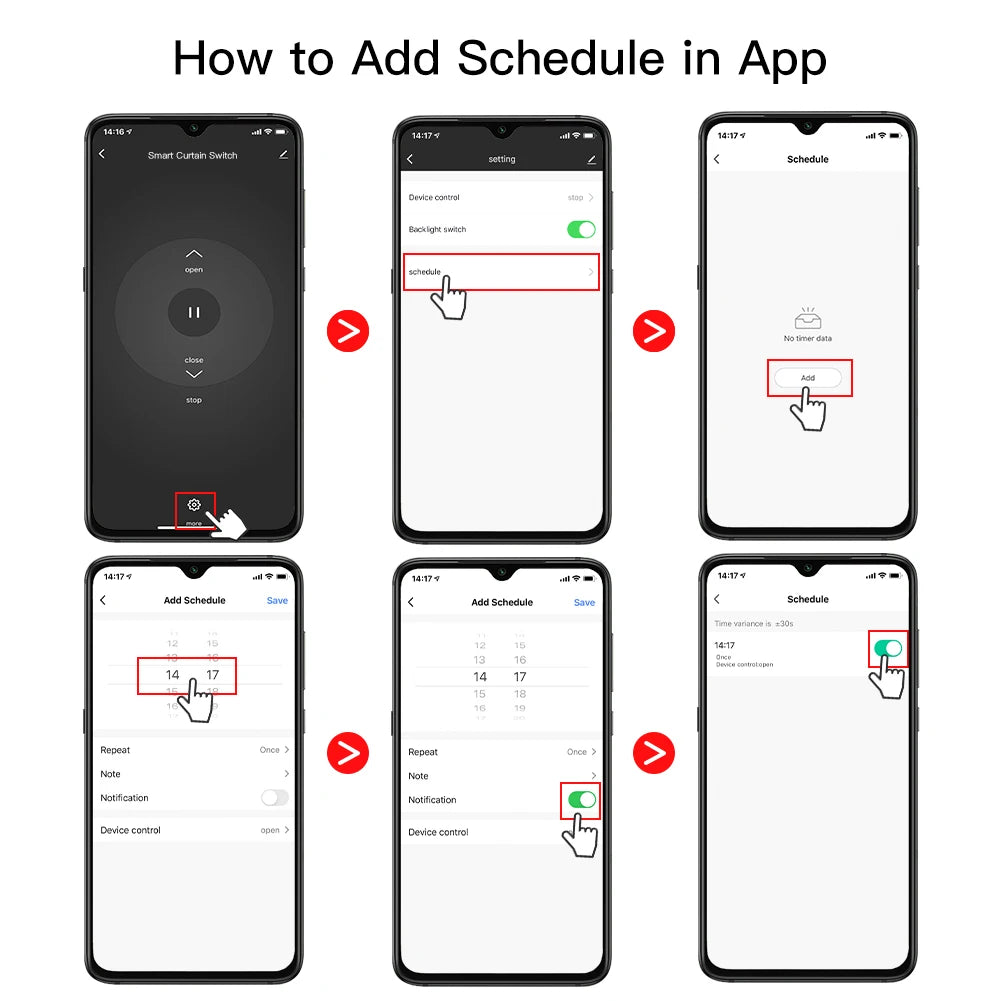 US EU WiFi RF433 Smart Touch Vorhang Rollos Motorschalter Tuya Smart Life App Fernbedienung Funktioniert mit Alexa Google Home.