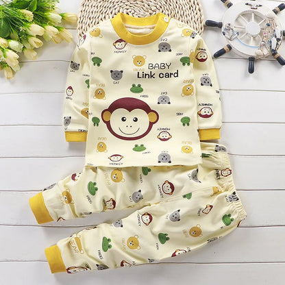 Kids Clothes Children Sets Children's Clothing Boys Girls CottonAutumn winter Clothing Pants Sleepwear Underwear Christmas Gift.