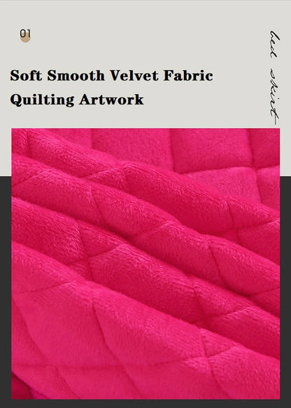 European Luxury Quilted Bed Skirt Winter Warm Thicken Velvet Bedspread King Good Hand Feeling Bed Skirt Not Included Pillowcase.