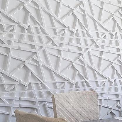 4pcs 50x50cm 3D wall panel Geometric lines 3D wall sticker wallpaper mural diamond design decor tile 3d mold 90's aesthetic room
