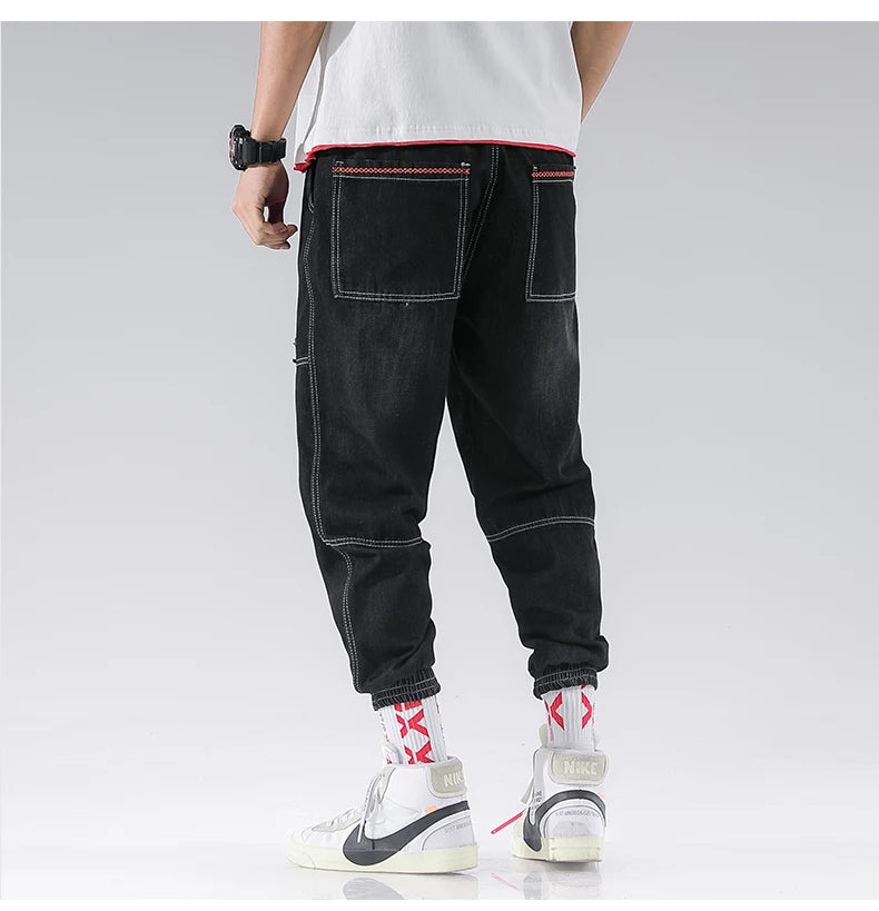 2025 New Streetwear Hip Hop Cargo Pants Men's Jeans Elastic Harun Joggers In Autumn and Spring Men ClothIng.