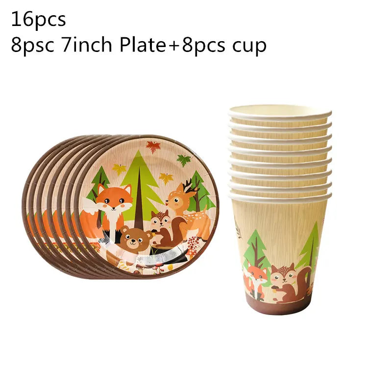 Waldtiere Party Dschungel Safari Geburtstag Party Dekor Waldkreaturen Dschungel Tier Wald Partyzubehör Babyparty