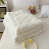 Ornate Jacquard Taffeta Comfort Blanket 100% Polyester Double-Layer Knitted Eco-Friendly Embroidered Pattern