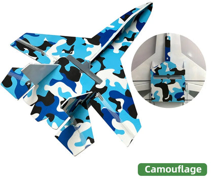 Fixed Wing Model Su27 RC Airplane With Microzone MC6C Transmitter with Receiver and Structure Parts For DIY F22 RC Aircraft