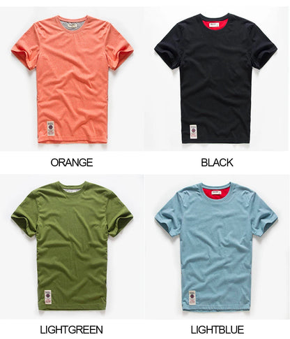 New Summer Men's t-shirt Cotton Solid T shirt Men Causal O-neck Basic tshirt Male High Quality Classical tops.