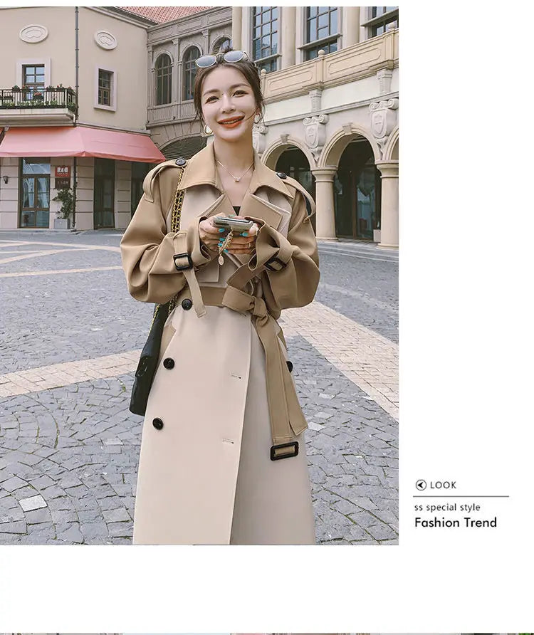 Graben Frauen S-3XL Design Patchwork Kleidung Outwear Alle-spiel Stilvolle Beliebte Neueste Weibliche Herbst Ins Mode Femme Einfache Gemütliche