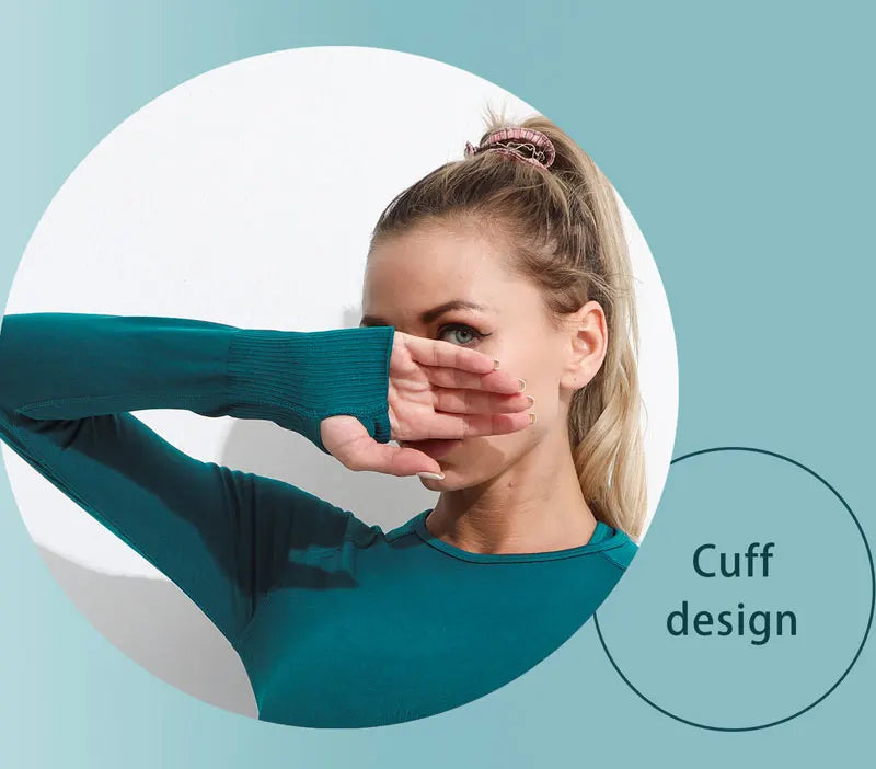 High Waist Elastic Seamless Yoga Wear Women Fitness Clothes Gym Clothing Workout Set Long Sleeve Crop Top Leggings Sports Suit.