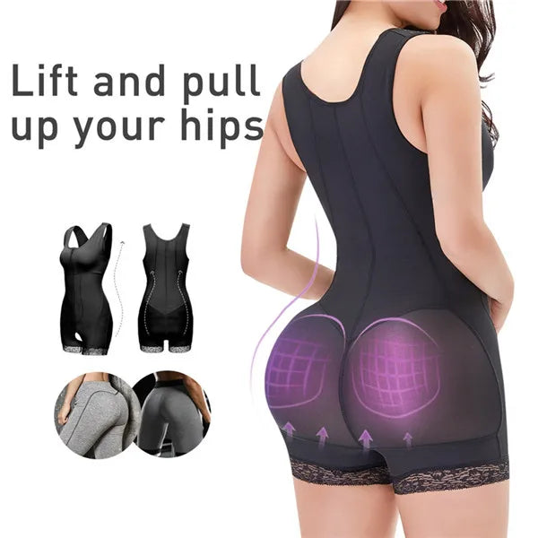 Women Full Body Shapewear Open-Bust Underwear Waist Trainer Corset Seamless Slimming Bodysuit Butt Lifter Plus Size 6XL