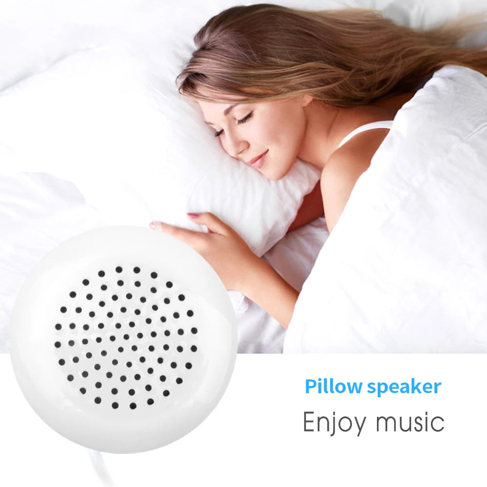 Kebidu Mini Speaker White 3.5mm Portable Speakers Aux Loudspeaker Smartphone Player Handsfree for Phone Touch CD Sleeping Use.