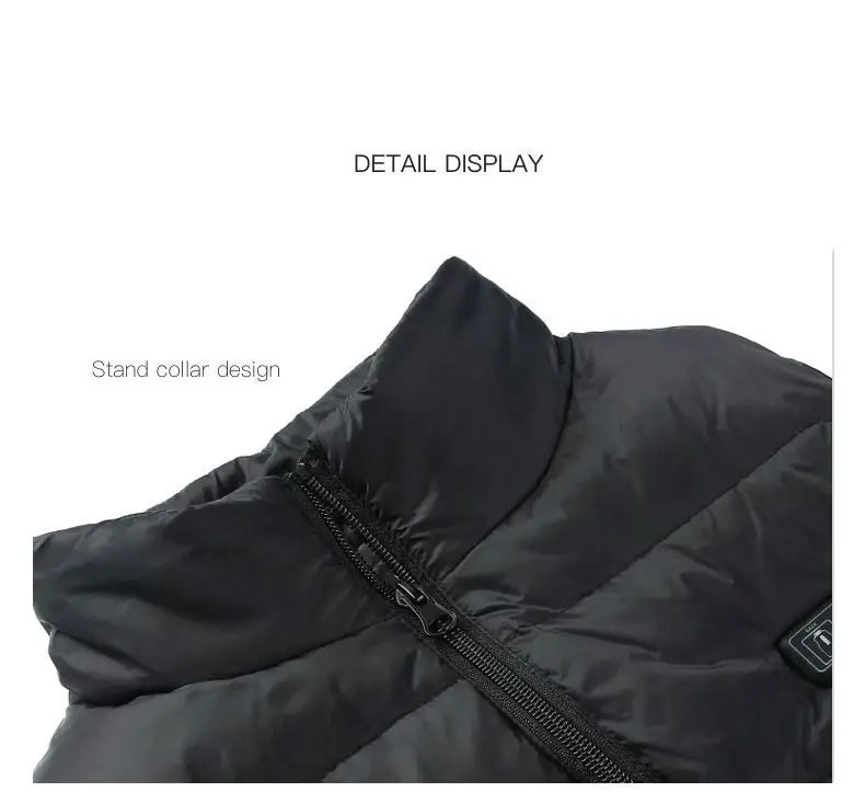 9 Heated Vest Zones Electric Heated Jackets Men Women Sportswear Heated Coat Graphene Heat Coat USB Heating Jacket For Camping.