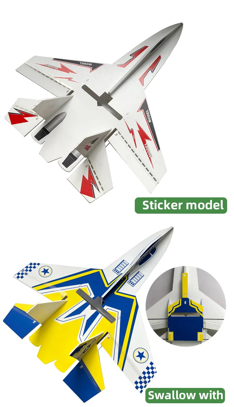 Fixed Wing Model Su27 RC Airplane With Microzone MC6C Transmitter with Receiver and Structure Parts For DIY F22 RC Aircraft.