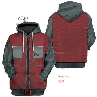 PLstar Cosmos Back to the Future Part Marty 3d hoodies/Sweatshirt Winter autumn funny Harajuku Long sleeve streetwear.