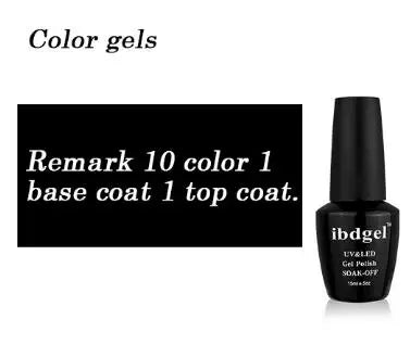 Ibdgel 12 Colors 15ML Nail Gel Polish Nail Accessories Semi-permanent Varnish Nail Art Nail Soak Off LED UV Gel Nail Venalisa.