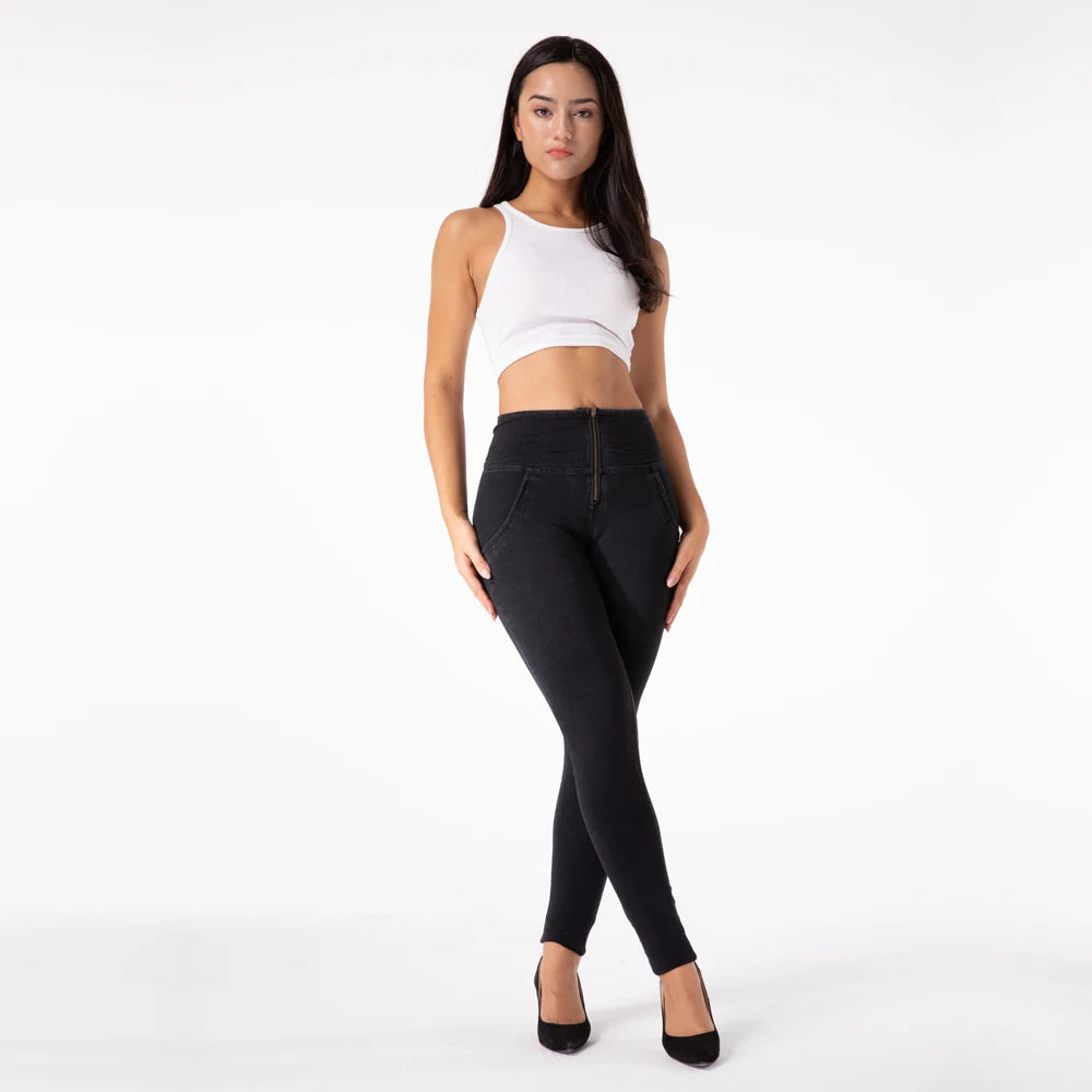 Shascullfites Melody High Rise Women's Jeans Black Pants Sports Female Gym Leggings for Women Tights Push-Up For Yoga.