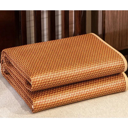 WOSTAR Summer bamboo rattan cooling mattress cool ice sleeping mat single double bed family cold sheet protection pad king size.