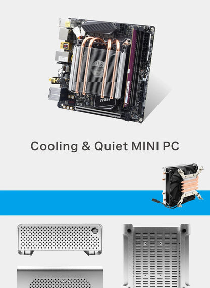 METALFISH MetalGear Plus Aluminum Mini HTPC Case Mini ITX Cases Computer Gaming PC Desktop Case