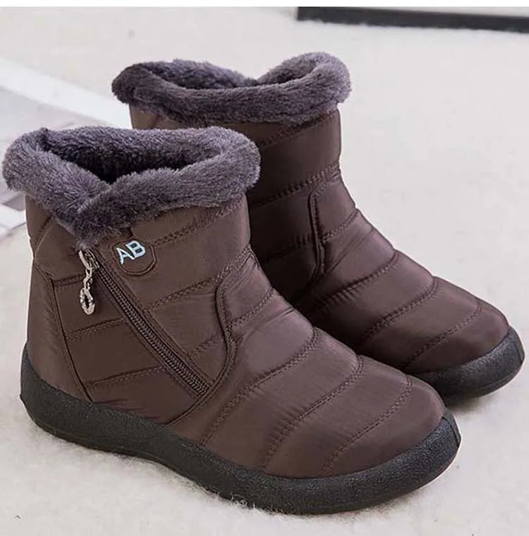 Snow Women Boots Comfortable Women's Boots Waterproof Women Shoes Zipper Shoes Woman Soft Fur Women's Winter Boots Botas Mujer.