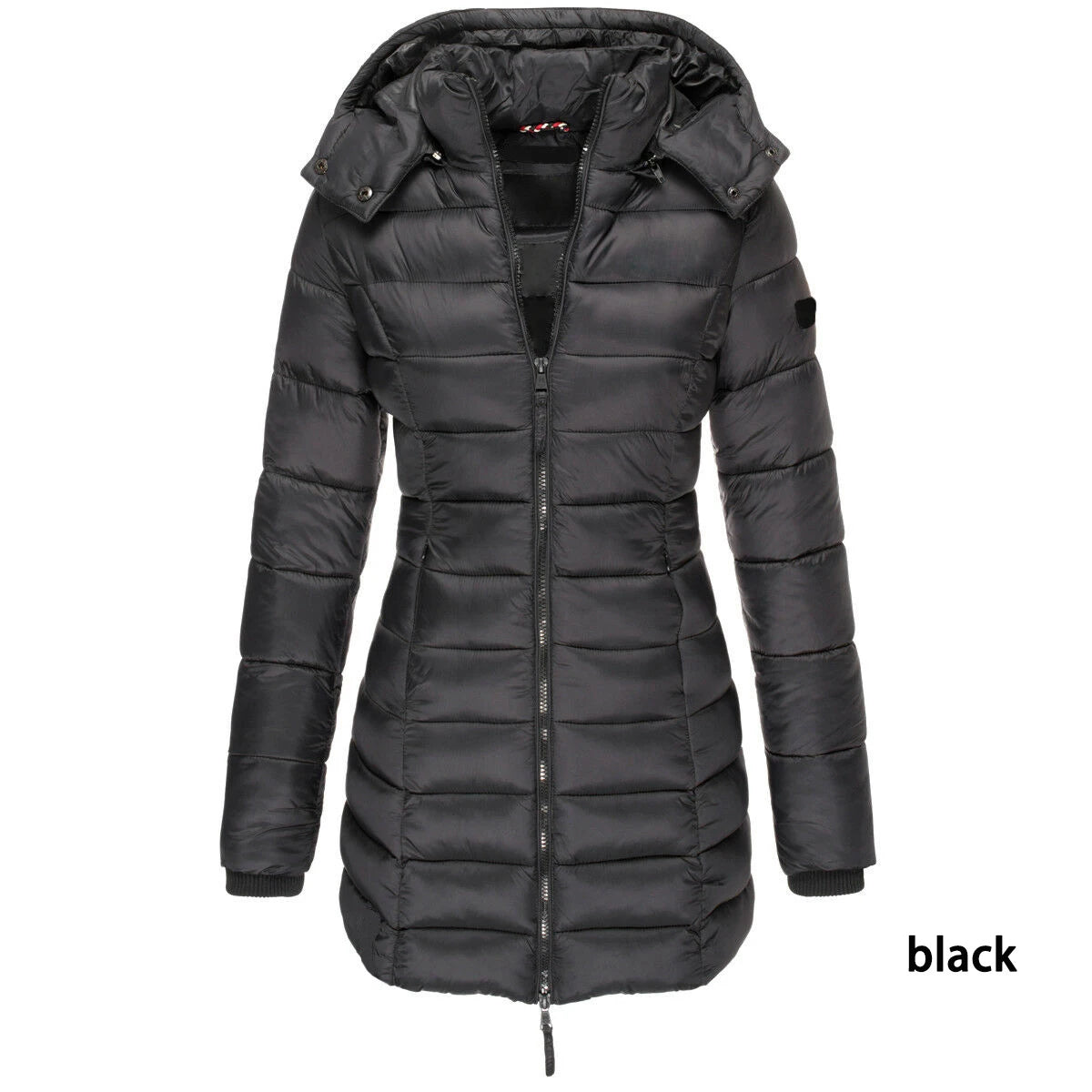 Winter Jacken für Frauen Zipper Mit Kapuze Baumwolle Gepolsterte Jacken Langarm Warme Mantel Schlank Parka Weibliche Tragbare Outwear.