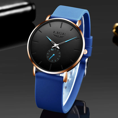 LIGE New Rose Gold Women Watch Business Quartz Watch Ladies Top Brand Luxury Female Wrist Watch Women Girl Clock Relogio Feminin.