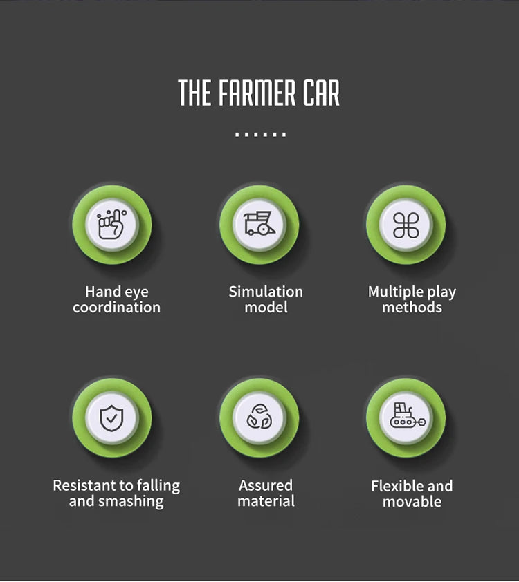 Remote Control Tractor RC Farm Truck Car Trailer 2.4G Farming Simulator Truck Miniature Farm Vehicle Toys Model Children Boy.