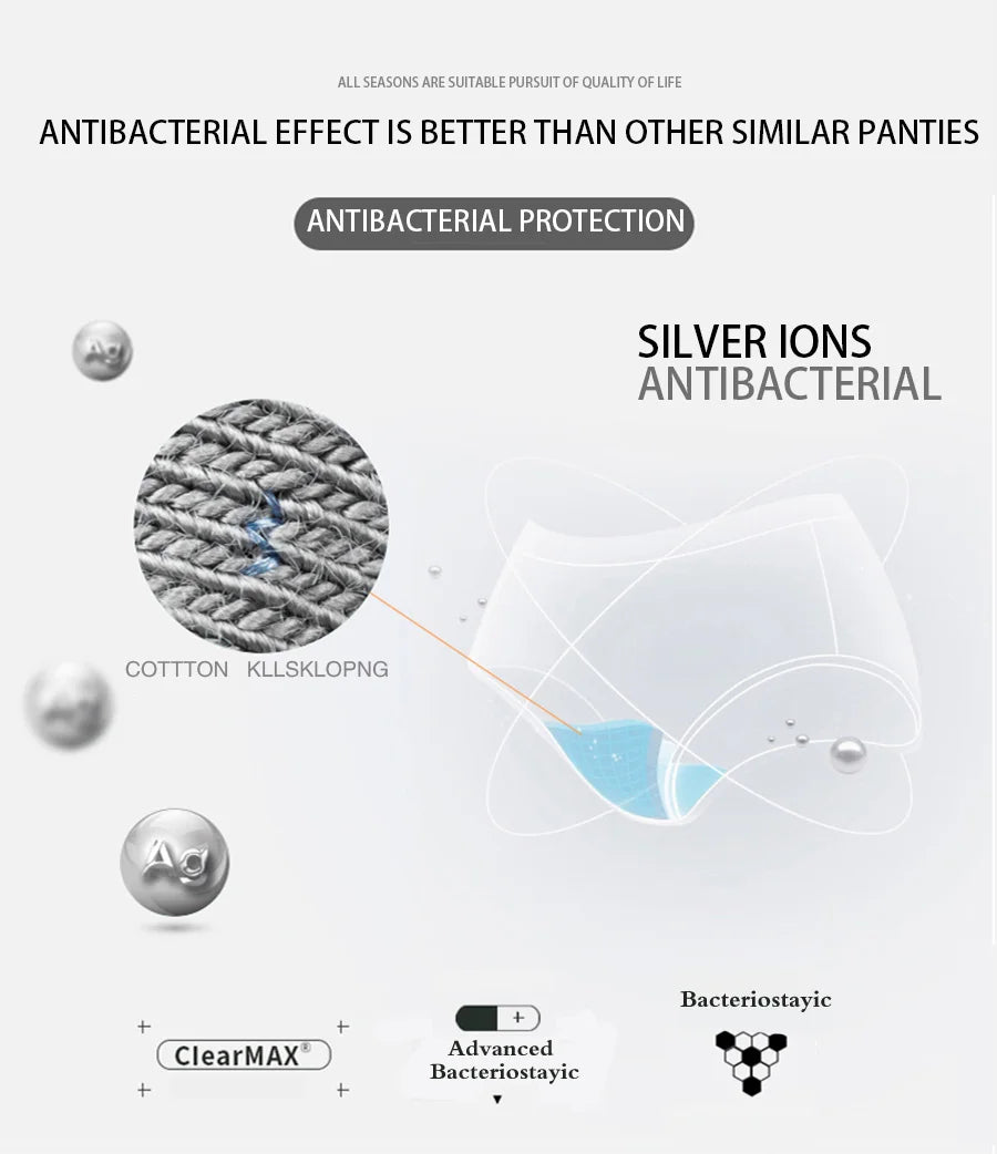 FINETOO 3PCS/Set Women's Underwear Cotton Panty Sexy Panties Female Underpants Solid Color Panty Intimates Women Lingerie M-2XL.