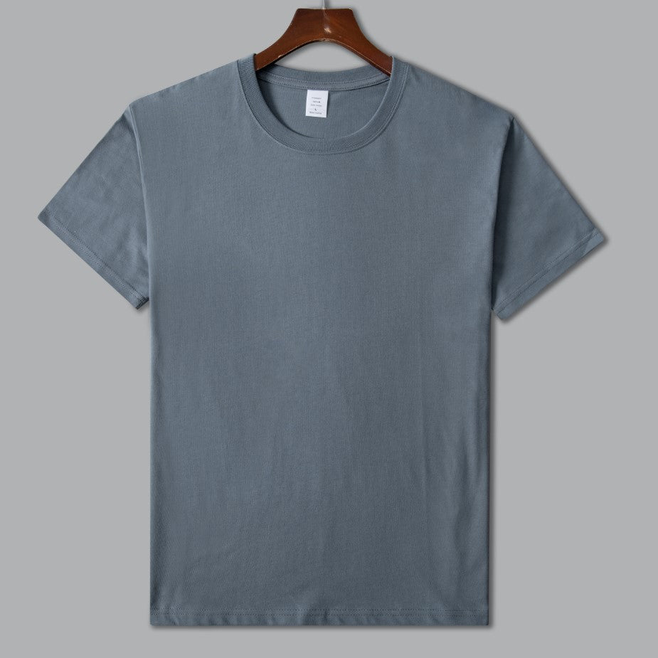 MRMT 2025 Brand New Man's 220g Pure Cotton T Shirt Men Man Solid Color Short Sleeved Combed Cotton Round Neck Thickening.