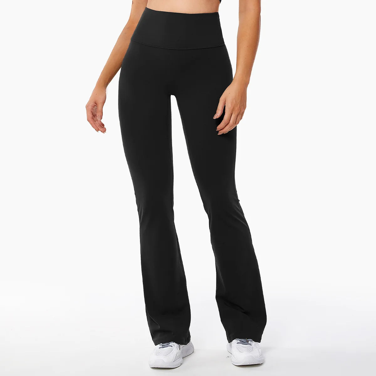 New Arrival Lulu Micro Stretch Wide Leg High Waist Yoga & Fitness Pants Naked Sports Wear Solid Pattern for Running Exercise.