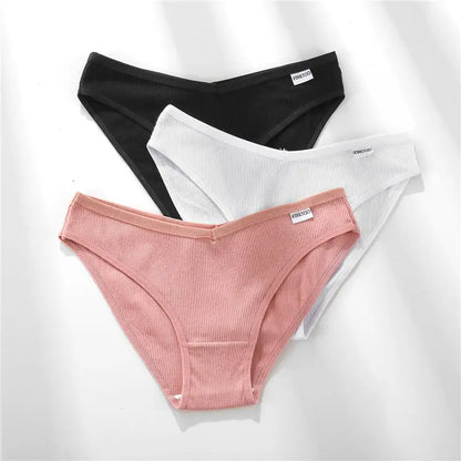 FINETOO 4Pcs/Set M-4XL Cotton Panties Female Underpants Sexy Panties for Women Briefs Underwear Plus Size Pantys Lingerie.