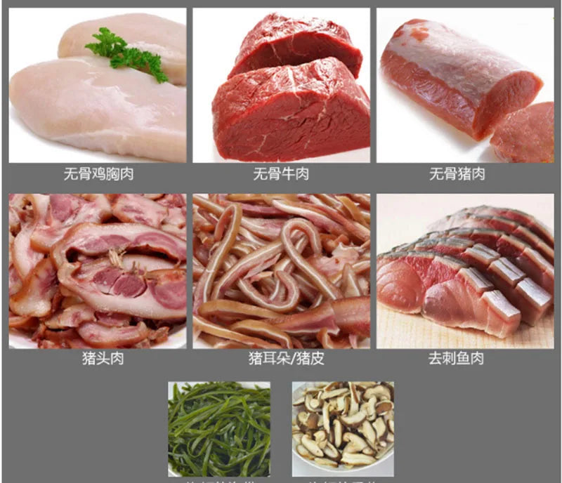 Meat Slicer Stripping Cutter Machine,Fresh Meat Cube Dicer Cutting Machine 110/220V 400kg/h.