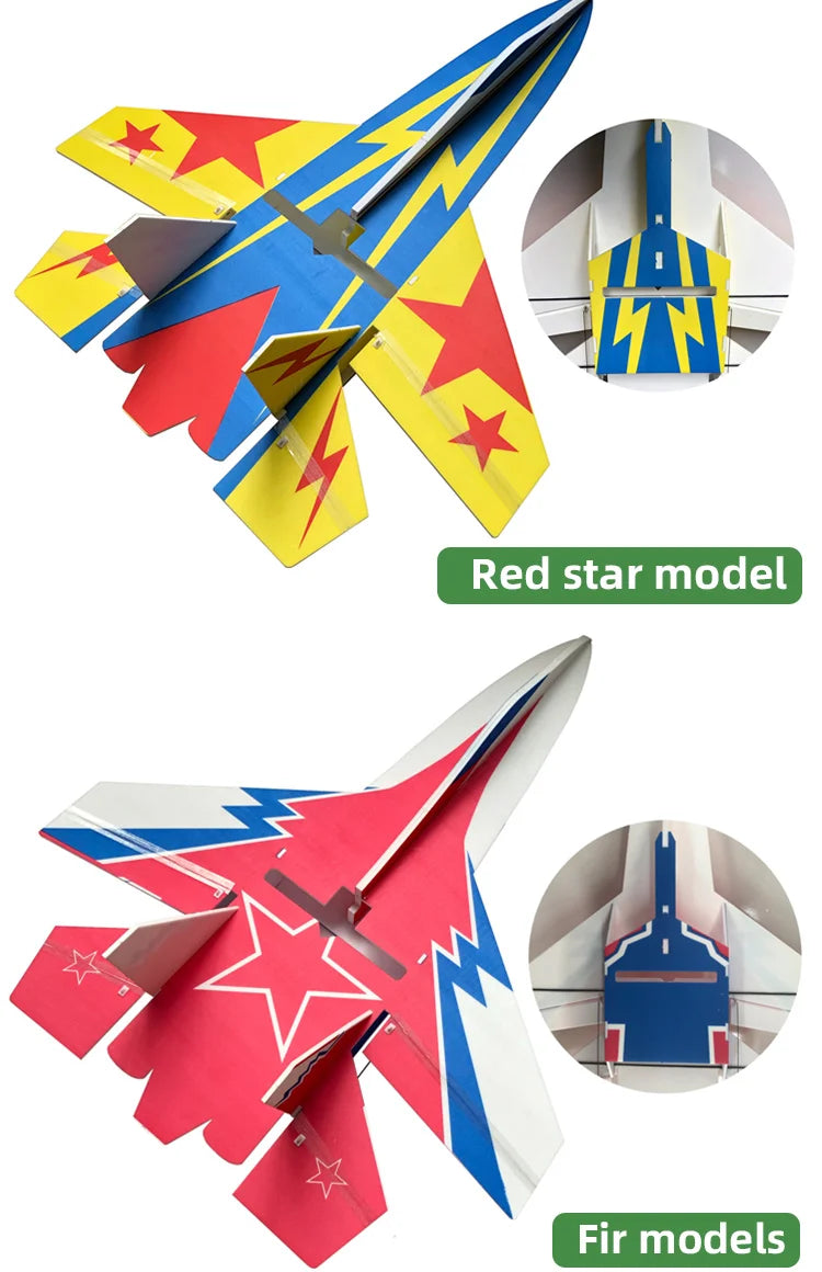 Fixed Wing Model Su27 RC Airplane With Microzone MC6C Transmitter with Receiver and Structure Parts For DIY F22 RC Aircraft.