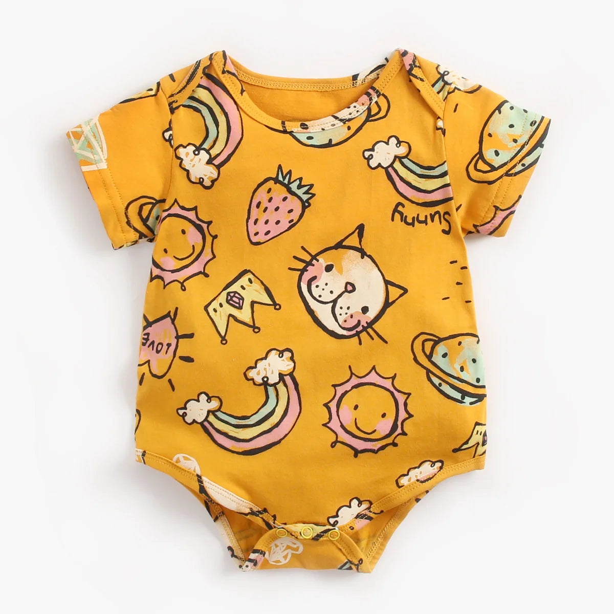 Sanlutoz Baby Jungen Mädchen Bodys Sommer Baumwolle Kleinkind Kleidung Cartoon Unisex Kurzarm.