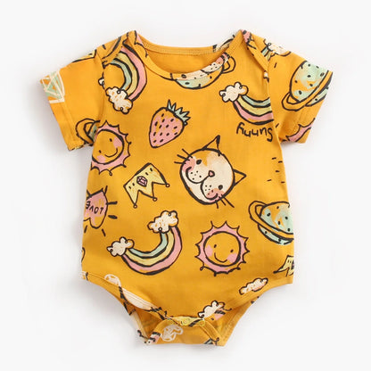 Sanlutoz Kurzarm Baby Jungen Mädchen Sommer Bodys Baumwolle Kleinkinder Kleidung Onesies Niedlichen Cartoon Druck.