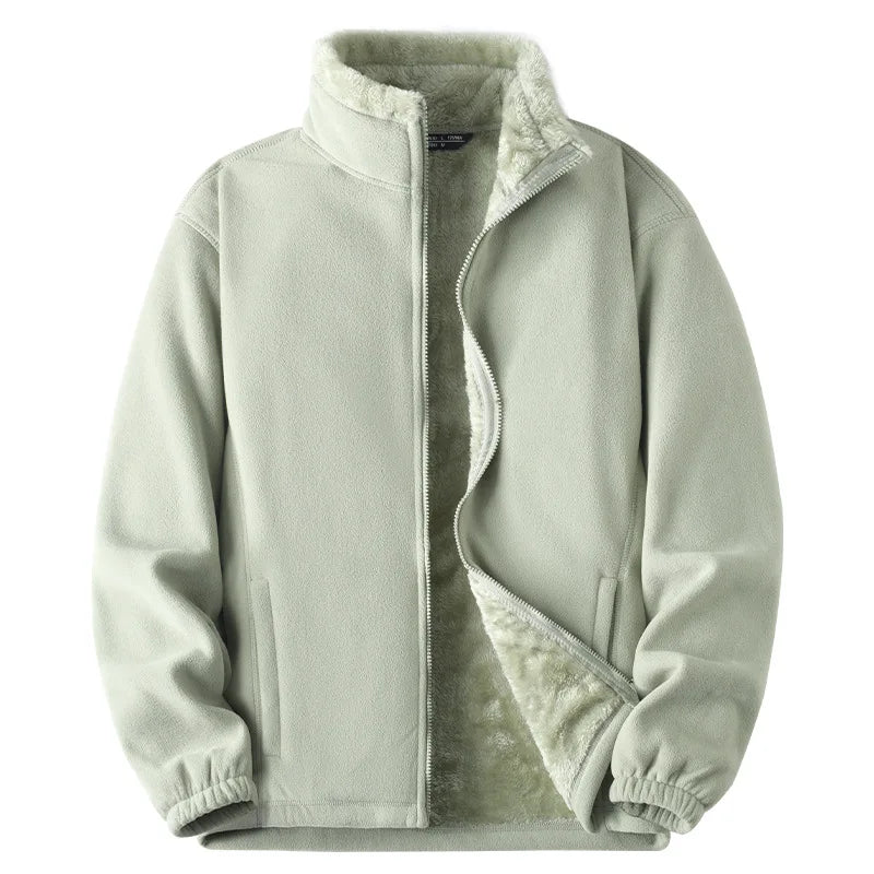 New Fleece Coat Polar Plush Lock Warm Men's and Women's Style Can Match Windproof.