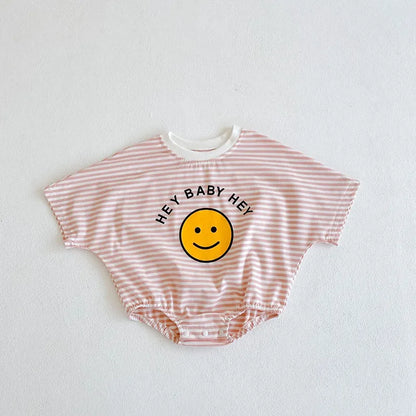 2024 neue Sommer Baby Bodys Mädchen Overalls Infant Jungen Gestreiften Einteilige Neugeborenen Kleidung