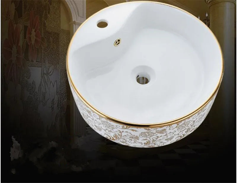 Kunst Keramik Bad Waschbecken Set Keramik Becken Platte Waschbecken Waschbecken Bad Wasserhahn Pop Up Becken Mischbatterie