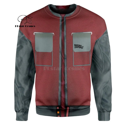 PLstar Cosmos Back to the Future Part Marty 3d hoodies/Sweatshirt Winter autumn funny Harajuku Long sleeve streetwear.