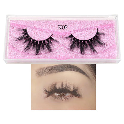 Mink Eyelashes Hand Made Crisscross False Eyelashes Cruelty Free Dramatic 3D Mink Lashes Long Lasting Faux Cils for Makeup Tools