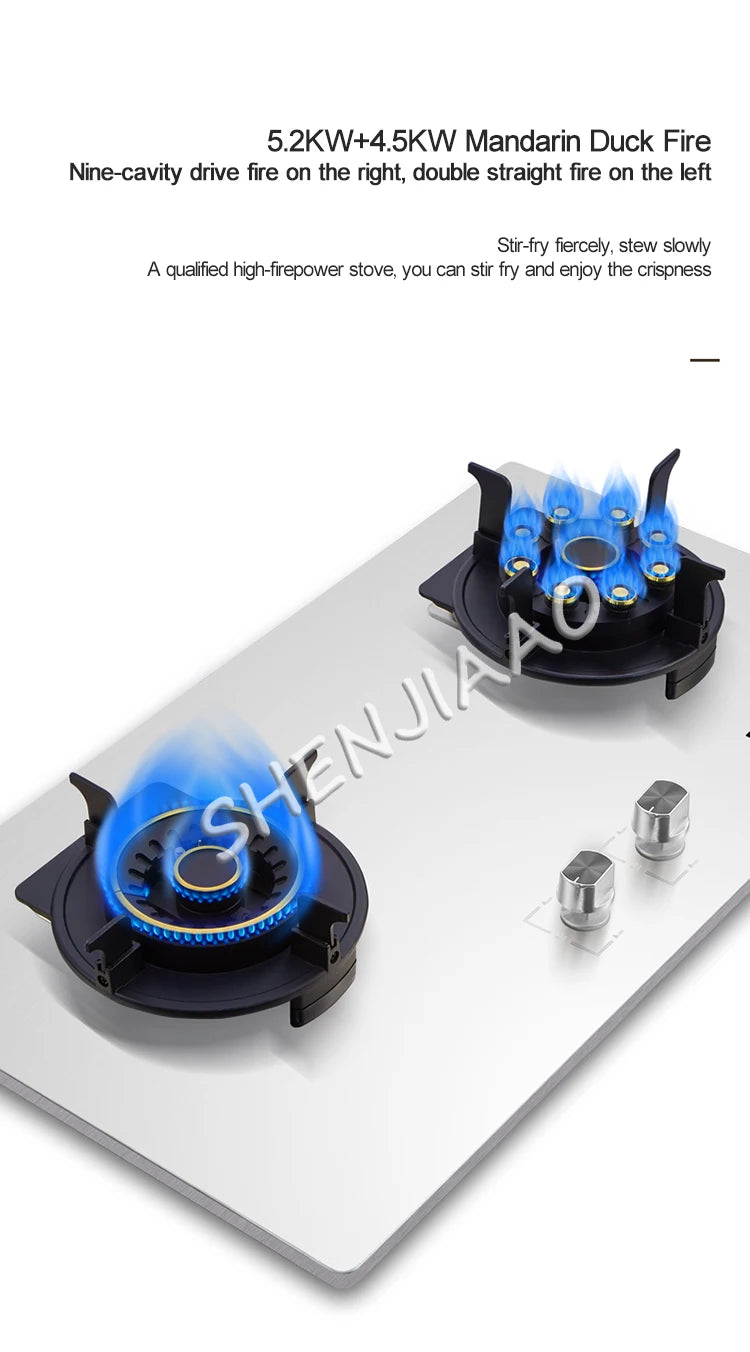 Household Double Stove Liquefied Gas Stove Embedded Kitchen Household Gas Stove Environmental Protection And Energy Saving.