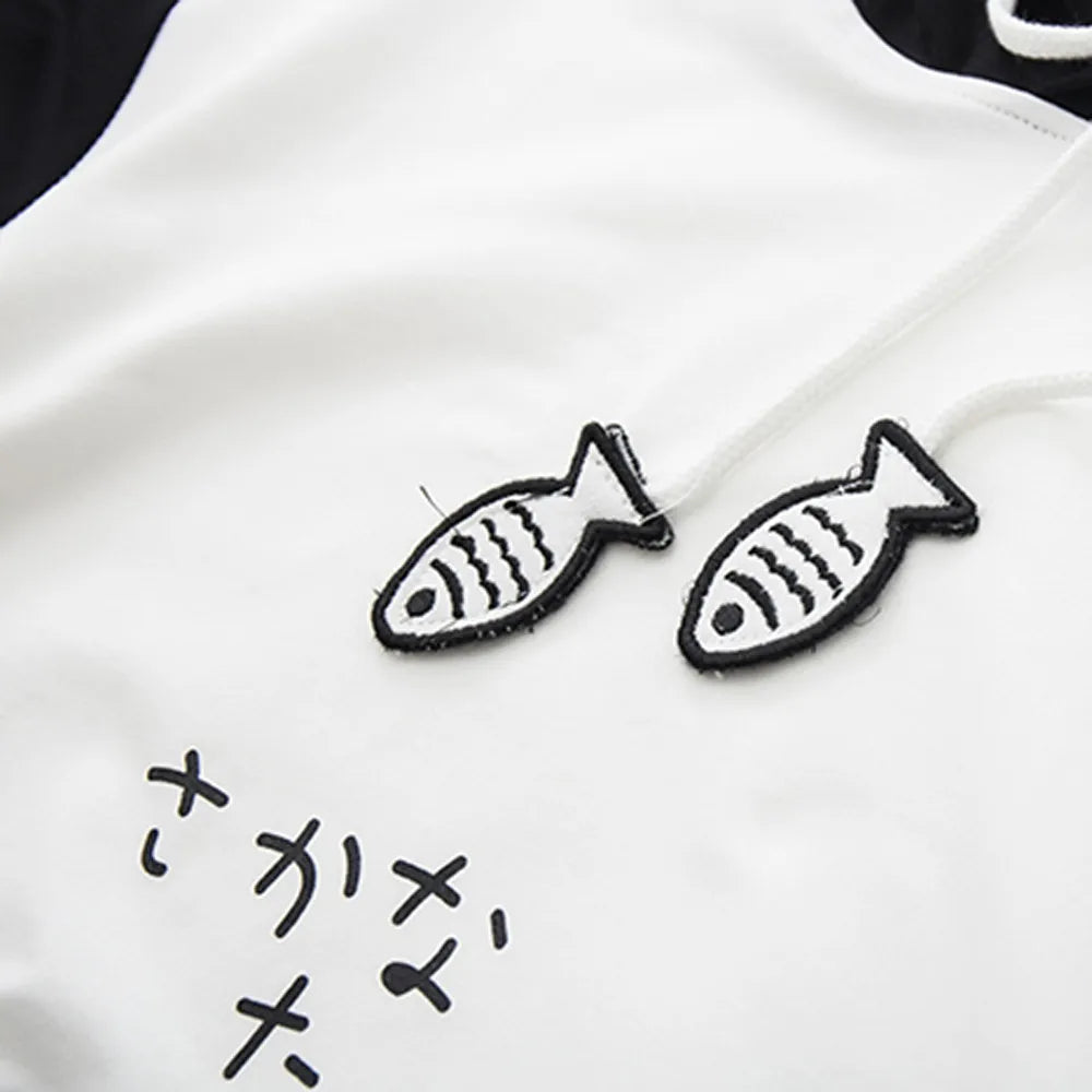 Spring Ladies Long Sleeve Cat Sweatshirt Womens Casual Kitty Cat Print Pocket Thin Hoodie Blouse Top Shirt худи женское платье.