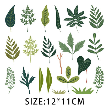 Cartoon Pflanze Blumen Aufkleber Wärmeübertragung PVC Patch Hitzeempfindliche Patches Bügelaufkleber auf Kleidung DIY Applikationen.