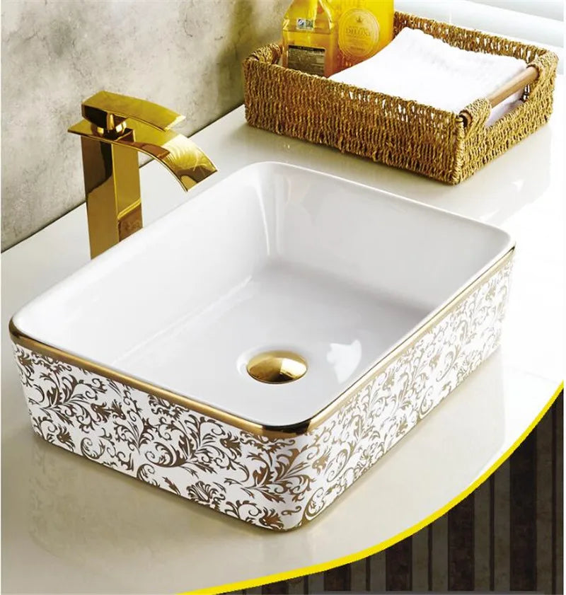 Kunst Keramik Bad Waschbecken Set Keramik Becken Platte Waschbecken Waschbecken Bad Wasserhahn Pop Up Becken Mischbatterie